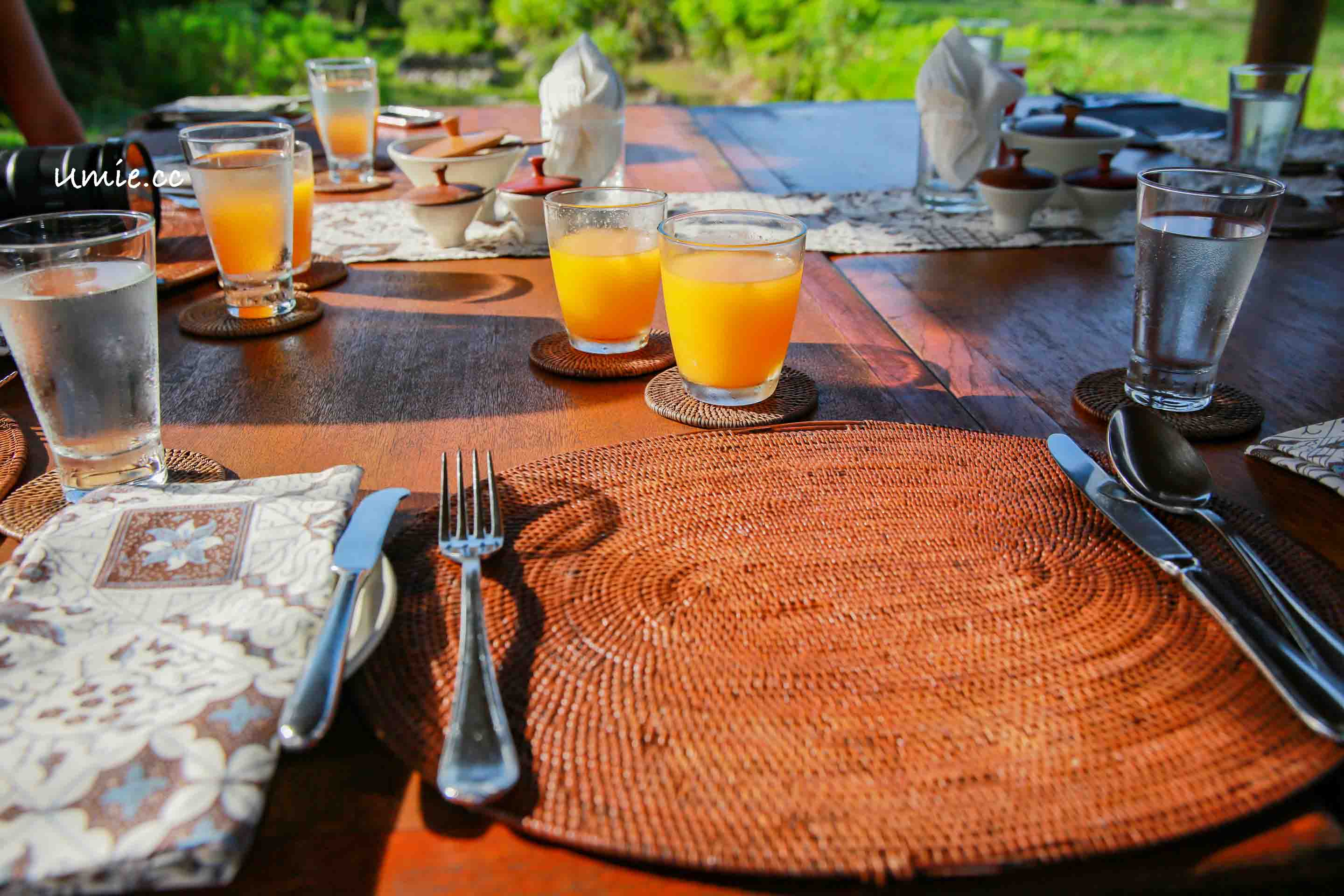 峇里島|巴里島行程推薦-阿里拉曼格斯渡假村Alila Manggis 迷人的大自然戶外早餐